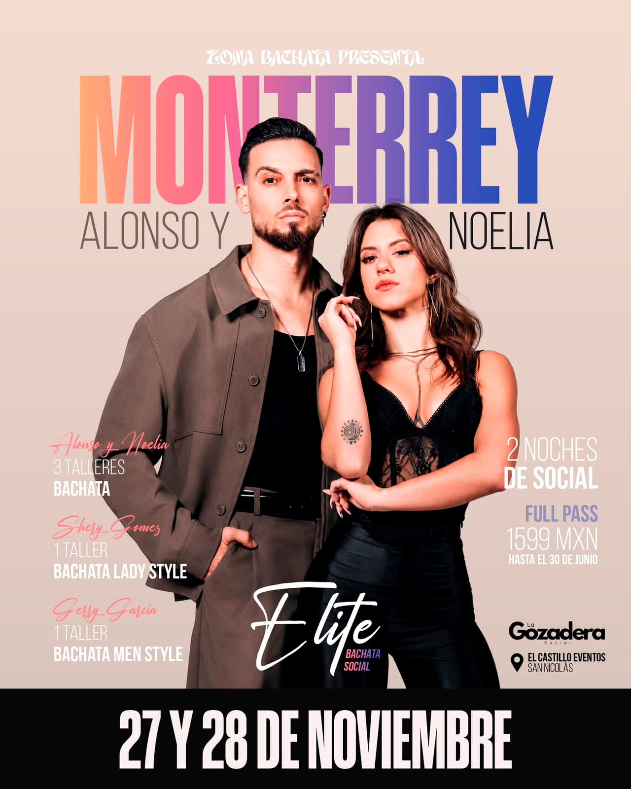 Flyer Elite Bachata Social Monterrey